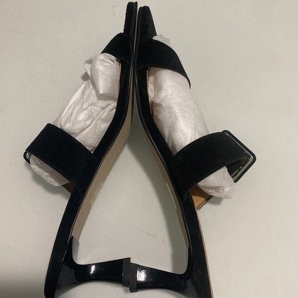 Coach and Four Telaio Black Suede Heeled Sandals Size 9 NWOB (V-9) - Picture 4 of 6